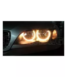 RGB δαχτυλίδια angel eyes led για BMW E46 coupe (1998-2003) / BMW E46 Sedan, Combi (1998-2005) - με τηλεχειρισμό για αλλαγή χρωμ 