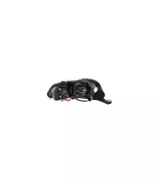Φανάρια εμπρός angel eyes για Honda Civic (1996-1999) - chrome , με λάμπες (Η1) - σετ 2τμχ.