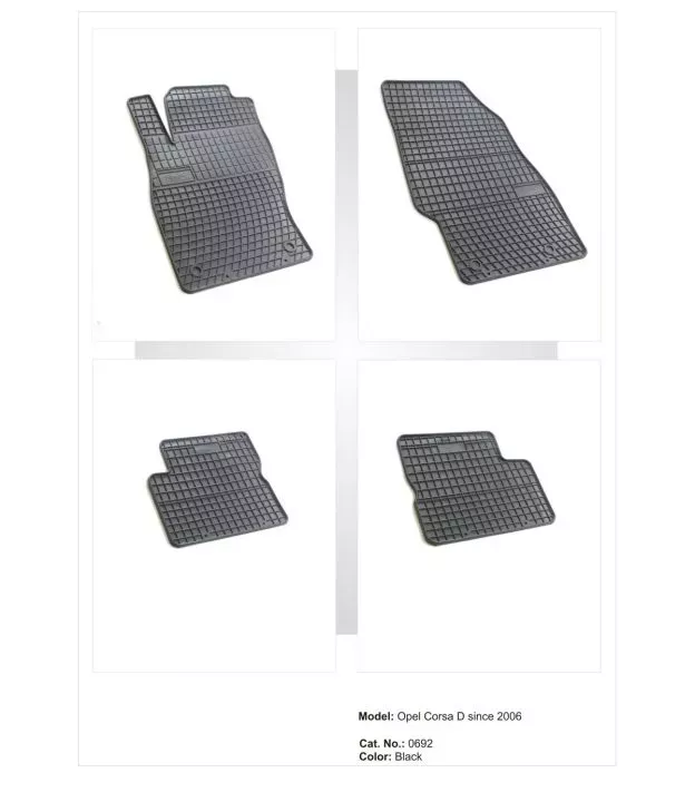 Λαστιχένια πατάκια Frogum για Opel Corsa D / Adam (2006+) - 4τμχ.