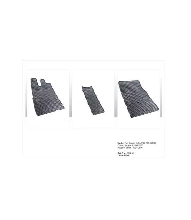 Λαστιχένια πατάκια Frogum για Fiat Ducato / Peugeot Boxer / Citroen Jumper (1994-2007) - 3τμχ.
