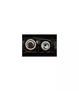 Φανάρια εμπρός angel eyes για Vw Golf IV R32 - μαύρα , χωρίς λάμπες (Η7) - σετ 2τμχ. 