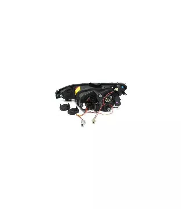 Φανάρια εμπρός angel eyes για Peugeot 206 , μαύρα , χωρίς λάμπες (Η7) - σετ 2τμχ.