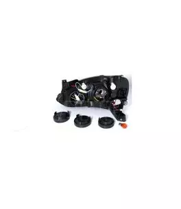 Φανάρια εμπρός angel eyes για Opel Corsa C(2001-2006) - μαύρα , χωρίς λάμπες (Η7) - σετ 2τμχ. 