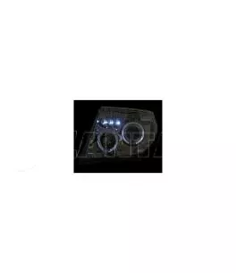 Φανάρια εμπρός led angel eyes για Nissan Navara / Pathfinder (2005-2009) - chrome , με λάμπες (Η1) - σετ 2τμχ. 
