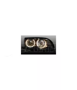 Φανάρια εμπρός angel eyes για BMW E46 sedan (2001-2005) - μαύρα , χωρίς λάμπες (Η7) - σετ 2τμχ. 