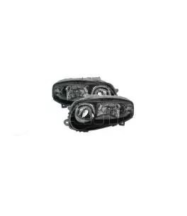 Φανάρια εμπρός για Alfa Romeo 147 (2001-2004) - , μαύρα , με λάμπες (Η1) - σετ 2τμχ. 