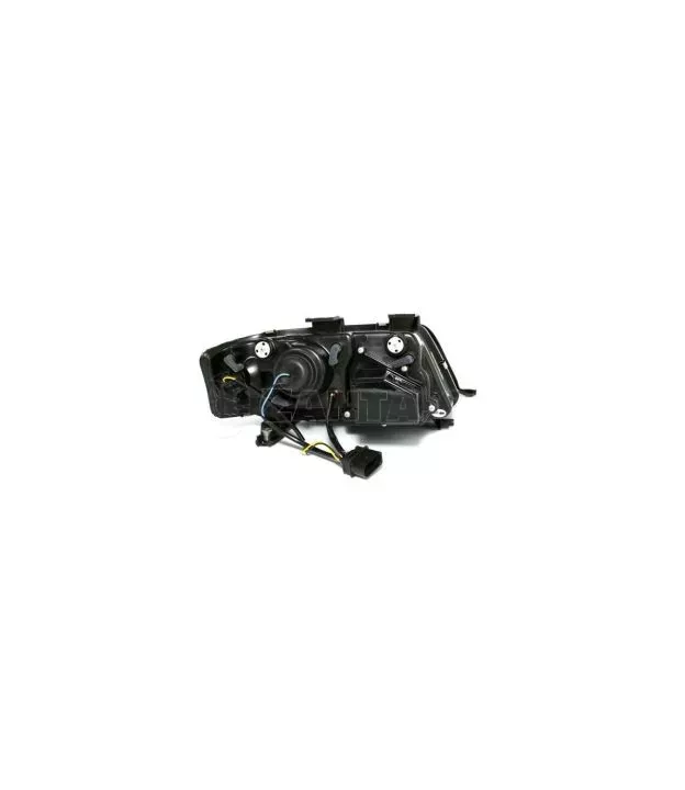 Φανάρια εμπρός για Audi A6 με φώτα ημέρας (1997-2001) / Allroad 1999-2005 - μαύρα , με λάμπες (Η1) - σετ 2τμχ.