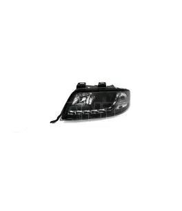 Φανάρια εμπρός για Audi A6 με φώτα ημέρας (1997-2001) / Allroad 1999-2005 - μαύρα , με λάμπες (Η1) - σετ 2τμχ. 