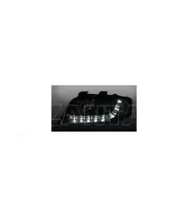 Φανάρια εμπρός για Audi A6 με φώτα ημέρας (1997-2001) / Allroad 1999-2005 - μαύρα , με λάμπες (Η1) - σετ 2τμχ. 