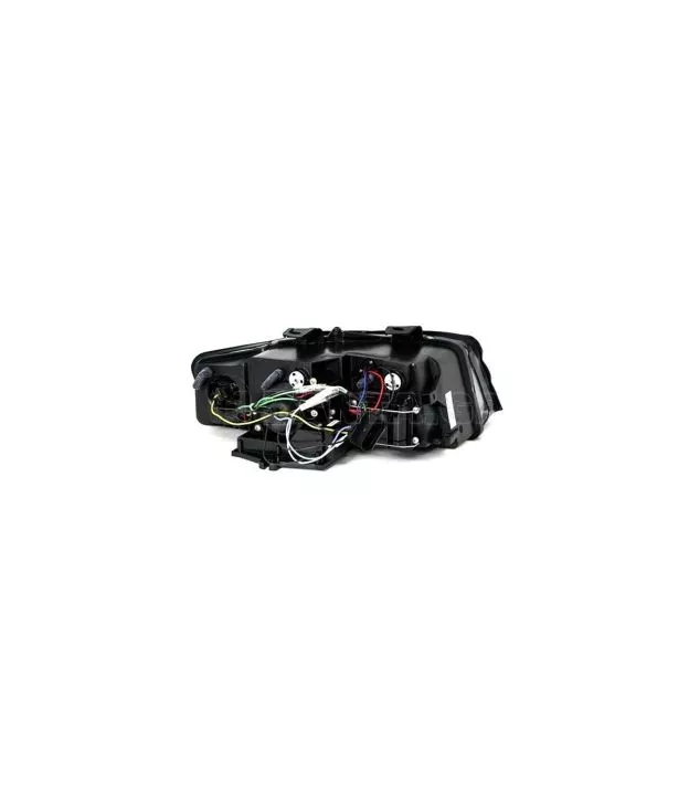 Φανάρια εμπρός led για Audi A4 (2001-2004) - μαύρο , με λάμπες (Η1) - σετ 2τμχ.
