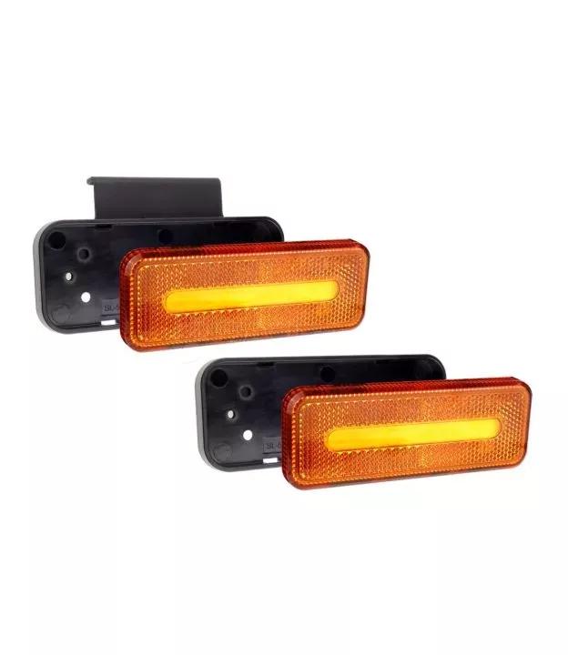 ΦΩΣ ΟΓΚΟΥ ΦΟΡΤΗΓΟΥ LED ΠΟΡΤΟΚΑΛΙ 10-30V 124x49x22mm ΑΔΙΑΒΡΟΧΟ OM-02-O AMIO 1ΤΕΜ.