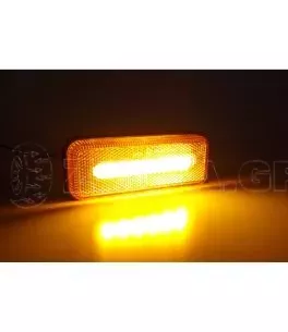 ΦΩΣ ΟΓΚΟΥ ΦΟΡΤΗΓΟΥ LED ΠΟΡΤΟΚΑΛΙ 10-30V 124x49x22mm ΑΔΙΑΒΡΟΧΟ OM-02-O AMIO 1ΤΕΜ. 