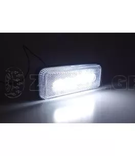 ΦΩΣ ΟΓΚΟΥ ΦΟΡΤΗΓΟΥ LED ΛΕΥΚΟ 10-30V 124x49x22mm ΑΔΙΑΒΡΟΧΟ OM-02-W AMIO 1ΤΕΜ. 