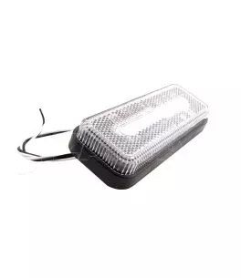 ΦΩΣ ΟΓΚΟΥ ΦΟΡΤΗΓΟΥ LED ΛΕΥΚΟ 10-30V 124x49x22mm ΑΔΙΑΒΡΟΧΟ OM-02-W AMIO 1ΤΕΜ. 