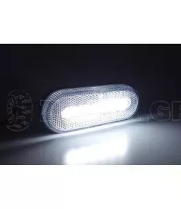 ΦΩΣ ΟΓΚΟΥ ΦΟΡΤΗΓΟΥ LED ΛΕΥΚΟ ΟΒΑΛ 10-30V 124x49x22mm ΑΔΙΑΒΡΟΧΟ OM-01-W AMIO 1ΤΕΜ. 