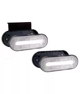 ΦΩΣ ΟΓΚΟΥ ΦΟΡΤΗΓΟΥ LED ΛΕΥΚΟ ΟΒΑΛ 10-30V 124x49x22mm ΑΔΙΑΒΡΟΧΟ OM-01-W AMIO 1ΤΕΜ. 