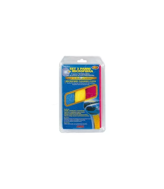 ΠΑΝΙΑ ΚΑΘΑΡΙΣΜΟΥ ΜΕ ΜΙΚΡΟΪΝΕΣ (MICROFIBRE) 40x30cm (ΚΙΤΡΙΝΟ/ΜΠΛΕ/ΚΟΚΚΙΝΟ) 3 ΤΕΜ.