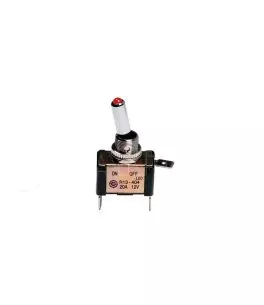 ΔΙΑΚΟΠΤΗΣ ΑΕΡΟΠΟΡΙΚΟΥ ΤΥΠΟΥ 2 ΘΕΣΕΩΝ 12,2mm 12V 20A ΜΕ LED ΚΟΚΚΙΝΟ 