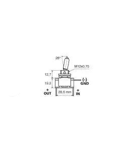 ΔΙΑΚΟΠΤΗΣ ΑΕΡΟΠΟΡΙΚΟΥ ΤΥΠΟΥ 2 ΘΕΣΕΩΝ 12,2mm 12V 20A ΜΕ LED ΠΡΑΣΙΝΟ 