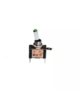 ΔΙΑΚΟΠΤΗΣ ΑΕΡΟΠΟΡΙΚΟΥ ΤΥΠΟΥ 2 ΘΕΣΕΩΝ 12,2mm 12V 20A ΜΕ LED ΠΡΑΣΙΝΟ 