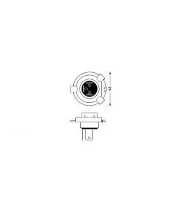 Η4 XENON-BLUE 12V 60/55W 4.500Κ 