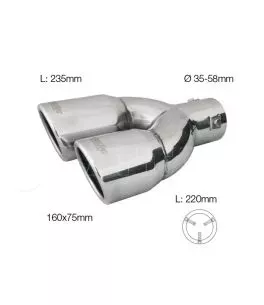 ΜΠΟΥΚΑ ΔΙΠΛΗ ΧΡΩΜΙΟΥ TRX/18R 165x77mm 220mm 3558mm 
