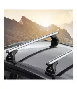 KIT ΜΕ ΜΠΑΡΕΣ ΟΡΟΦΗΣ ΓΙΑ SKODA RAPID SPACEBACK 5D 2013 ΑΛΟΥΜΙΝΙΟΥ & ΜΠΑΓΚΑΖΙΕΡΑ BOX 430 LT (ΛΕΥΚΗ-ΑΣΠΡΗ/ΓΥΑΛΙΣΤΕΡΗ) NORDRIVE 