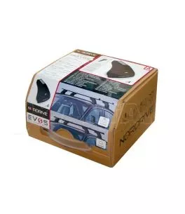 KIT ΜΕ ΜΠΑΡΕΣ ΟΡΟΦΗΣ ΓΙΑ SKODA RAPID SPACEBACK 5D 2013 ΑΛΟΥΜΙΝΙΟΥ & ΜΠΑΓΚΑΖΙΕΡΑ BOX 430 LT (ΛΕΥΚΗ-ΑΣΠΡΗ/ΓΥΑΛΙΣΤΕΡΗ) NORDRIVE 