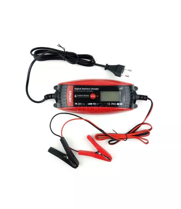 ΦΟΡΤΙΣΤΗΣ ΜΠΑΤΑΡΙΑΣ 2A/4A LCD 6/12V 1.2-120Ah AMiO - 1 ΤΕΜ.