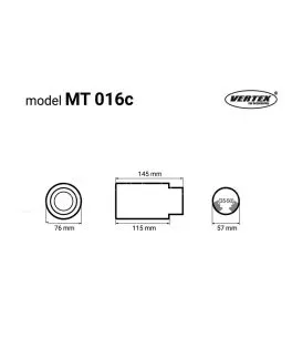 ΑΚΡΟ (ΜΠΟΥΚΑ) ΕΞΑΤΜΙΣΗΣ MT016C 35-57mm (ΜΗΚΟΣ: 145mm) AMiO - 1 ΤΕΜ. 