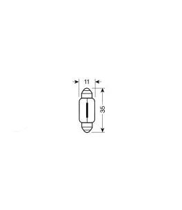 ΛΑΜΠΑΚΙΑ ΠΛΑΦΟΝΙΕΡΑΣ C10W 12V 10W SV8,5-8 (11x35mm) BLUE DYED-GLASS BLISTER - 2 ΤΕΜ. 