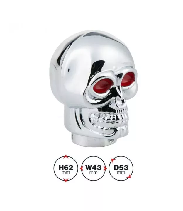 ΠΟΜΟΛΟ ΤΑΧΥΤΗΤΩΝ SKELETOR ΝΕΚΡΟΚΕΦΑΛΗ 62 Χ 43 mm / Φ 53 mm (ΧΡΩΜΙΟ)