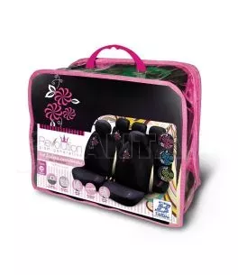 ΚΑΛΥΜΜΑΤΑ ΚΑΘΙΣΜΑΤΩΝ ΣΕΤ MY FLOWER SWIVEL PINK BOTTARI - ΣΕΤ 9 ΤΕΜ. 