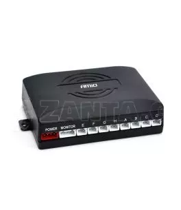 ΣΥΣΤΗΜΑ ΠΑΡΚΑΡΙΣΜΑΤΟΣ 12V 8 ΜΑΤΙΑ ΜΑΥΡΑ ΕΜΠΡΟΣ-ΠΙΣΩ Φ22mm ΜΕ ΟΘΟΝΗ LED AMiO - 1 ΤΕΜ. 
