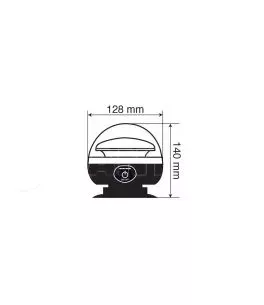 ΦΑΡΟΣ ΜΑΓΝΗΤΙΚΟΣ+ΒΕΝΤΟΥΖΑ RL-11 9-30V+230V ΕΠΑΝΑΦΟΡΤΙΖΟΜΕΝΟΣ ΠΟΡΤΟΚΑΛΙ 45 LED ΜΕ ΣΠΙΡΑΛ 380cm (128x140mm) 