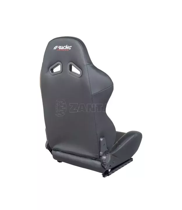 ΚΑΘΙΣΜΑ TAZIO BLACK ΑΝΑΚΛΙΝΟΜΕΝΟ ΜΑΥΡΟ ΟΙΚΟΛΟΓΙΚΟ ΔΕΡΜΑ (ΧΩΡΙΣ ΣΙΔΗΡΟΔΡΟΜΟ) SIMONI RACING - 1 ΤΕΜ.