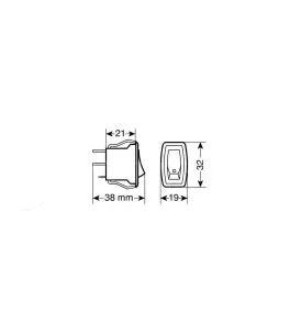 ΔΙΑΚΟΠΤΗΣ ROCKER 12/24V (LED 10A - ΜΠΛΕ) 