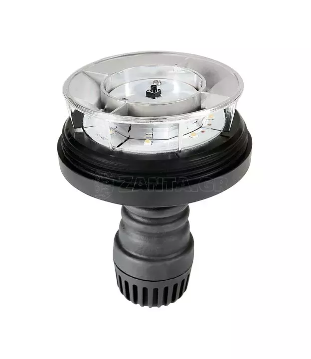 ΦΑΡΟΣ ΠΕΡΙΣΤΡΕΦΟΜΕΝΟΣ 8LED RL-15 9-32V 3 ΛΕΙΤΟΥΡΓΙΩΝ ΒΙΔΩΤΟΣ ΕΛΑΣΤΙΚΟΣ ΠΟΡΤΟΚΑΛΙ 145x105mm