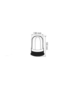 Φάρος RH-1 12V/24V Βιδωτός Πορτοκαλί 130x195mm 