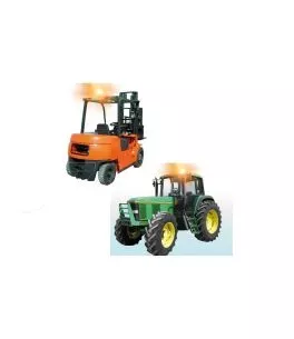 Φάρος RH-2 12V/24V Μαγνητικός με φις αναπτήρα Πορτοκαλί 130x195mm 