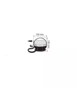 ΜΑΓΝΗΤΙΚΟΣ ΦΑΡΟΣ RH-4 12V/24V (ΠΟΡΤΟΚΑΛΙ/ΚΟΝΤΟΣ/ΣΤΡΟΓΓΥΛΟΣ ΜΕ ΦΙΣ ΑΝΑΠΤΗΡΑ - 130 Χ 135 mm) 