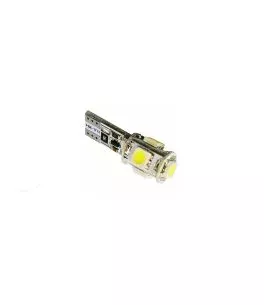 Λάμπα W5W 5xSMD 5050 με CAN-BUS 12V Λευκή 2τεμ. 