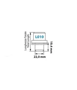 Μπουλόνια Ασφαλείας 14x1,50 19,44/42,6mm (22) ίσια με ροδέλα L010 
