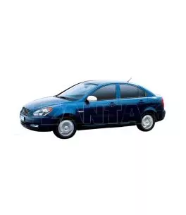 ΚΑΠΑΚΙΑ ΚΑΘΡΕΠΤΗ ΧΡΩΜΙΟΥ ΜΕΤΑΛΛΙΚΑ ΓΙΑ HYUNDAI ACCENT /ERA SEDAN 05-11 Χρωμίου ABS 