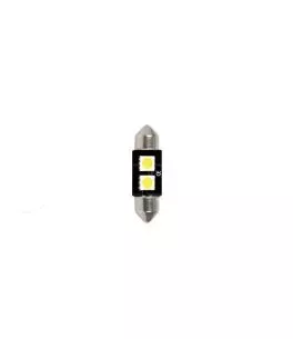 ΛΑΜΠΑΚΙ ΠΛΑΦΟΝΙΕΡΑΣ C5W 12V 10x36mm HYPER-LED6 ΛΕΥΚΟ 2SMDx3chips (ΔΙΠΛΗΣ ΠΟΛΙΚΟΤΗΤΑΣ- CAN-BUS) 1ΤΕΜ. 