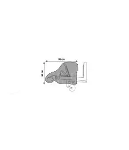 Κουκούλα Μηχανισμοί Τρέιλερ PVC 91x59cm 