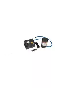 Κομπρεσέρ Ελαστικών 12V 450ml με υγρό επισκευής 450ml Μανόμετρο ΚΑΙ Μετρητή Πίεσης 