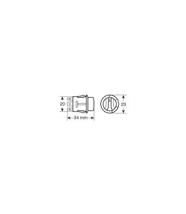 ΔΙΑΚΟΠΤΗΣ 4 ΘΕΣΕΩΝ 12/24V 10A ΣΤΡΟΓΓΥΛΟΣ 23mm