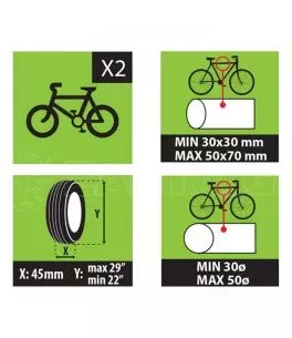 ΒΑΣΗ ΠΟΔΗΛΑΤΟΥ ΠΟΡΤ ΜΠΑΓΚΑΖ STEEL BIKE ΓΙΑ 2 ΠΟΔΗΛΑΤΑ MENABO 