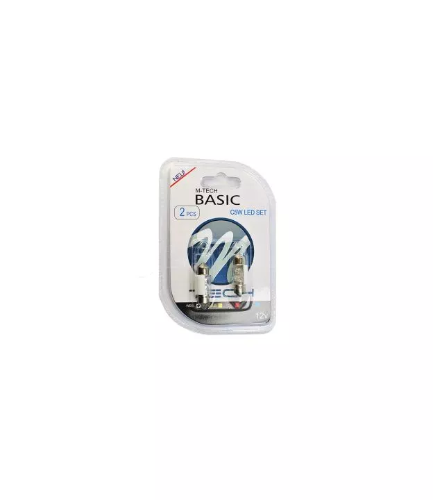 ΛΑΜΠΑΚΙΑ ΠΛΑΦΟΝΙΕΡΑΣ C5W/C10W 12V 0,26W SV8,5 31mm LED 2xFlux 3mm ΛΕΥΚΟ BLISTER 2ΤΕΜ